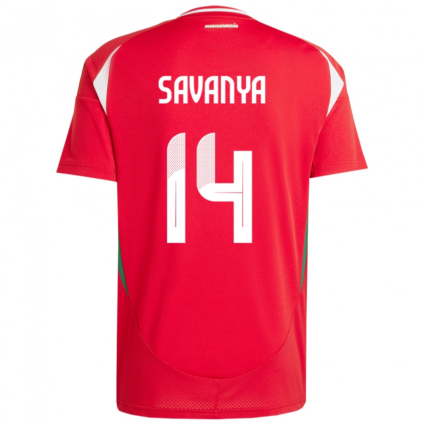 Kinder Ungarn Csilla Savanya #14 Rot Heimtrikot Trikot 24-26 T-Shirt Schweiz