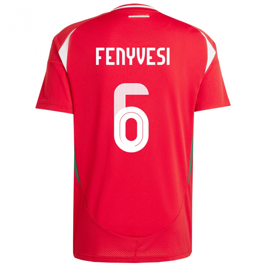 Kinder Ungarn Evelin Fenyvesi #6 Rot Heimtrikot Trikot 24-26 T-Shirt Schweiz