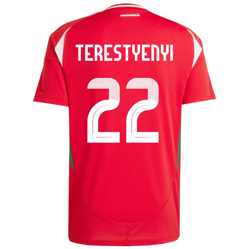 Kinder Ungarn Anna Terestyényi #22 Rot Heimtrikot Trikot 24-26 T-Shirt Schweiz