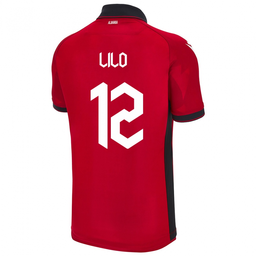 Kinder Albanien Klidman Lilo #12 Rot Heimtrikot Trikot 24-26 T-Shirt Schweiz