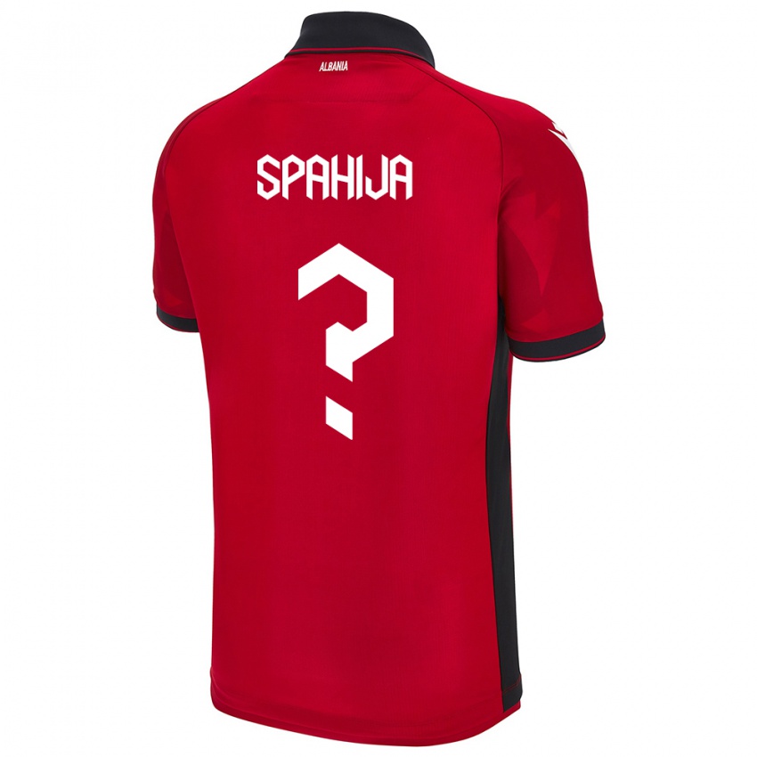 Kinder Albanien Flori Spahija #0 Rot Heimtrikot Trikot 24-26 T-Shirt Schweiz