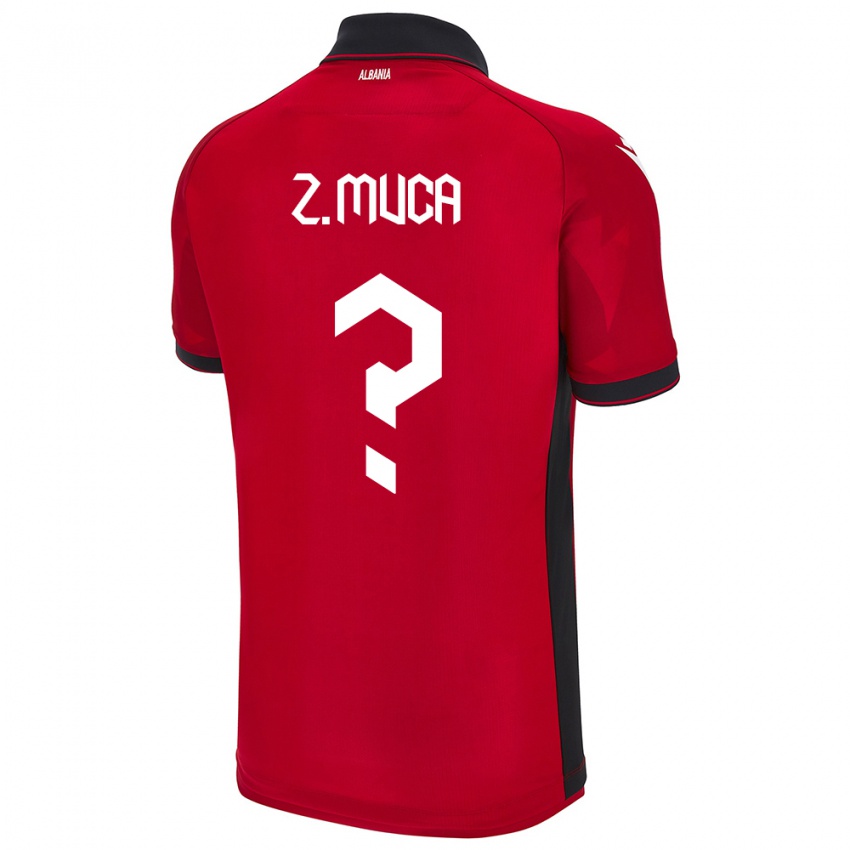 Kinder Albanien Zylyf Muça #0 Rot Heimtrikot Trikot 24-26 T-Shirt Schweiz