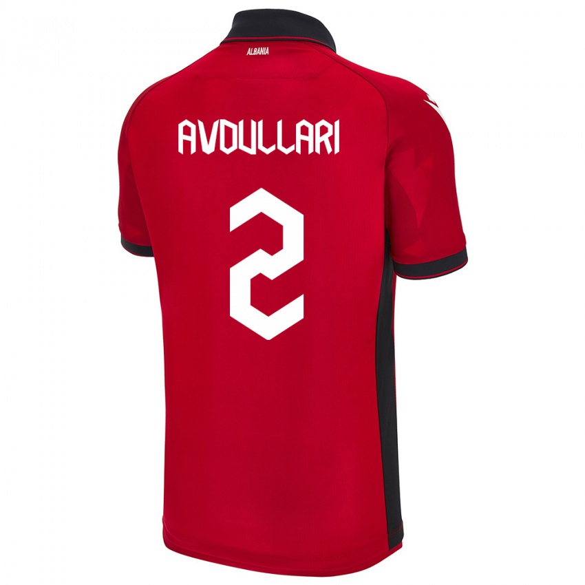 Kinder Albanien Davide Avdullari #2 Rot Heimtrikot Trikot 24-26 T-Shirt Schweiz