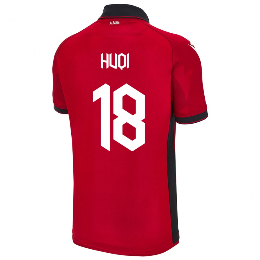 Kinder Albanien Mattia Huqi #18 Rot Heimtrikot Trikot 24-26 T-Shirt Schweiz