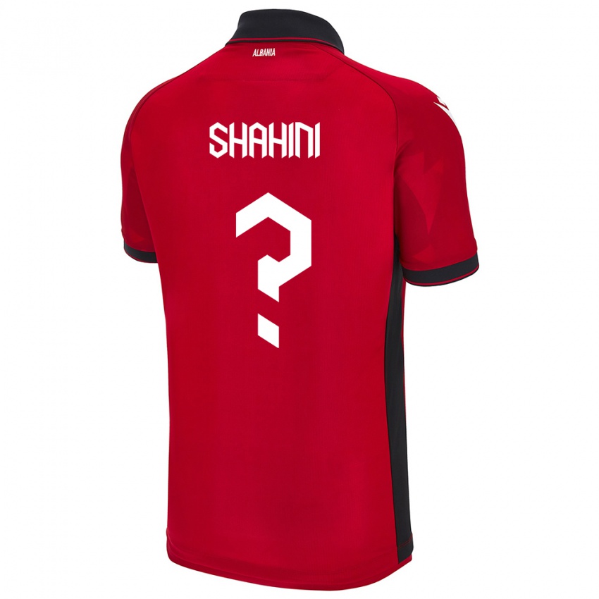 Kinder Albanien Isti Shahini #0 Rot Heimtrikot Trikot 24-26 T-Shirt Schweiz