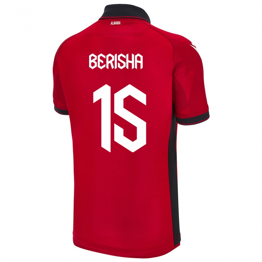 Kinder Albanien Gresa Berisha #15 Rot Heimtrikot Trikot 24-26 T-Shirt Schweiz