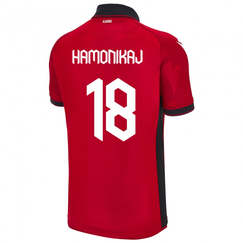 Kinder Albanien Klea Hamonikaj #18 Rot Heimtrikot Trikot 24-26 T-Shirt Schweiz