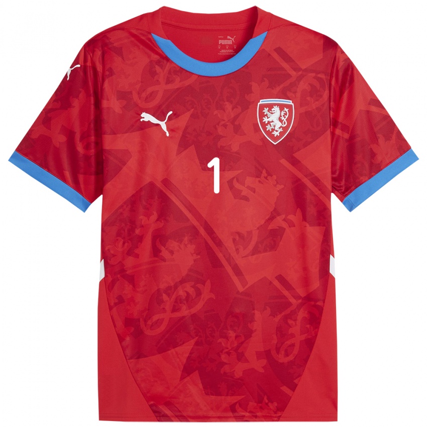 Kinder Tschechien Barbora Votíková #1 Rot Heimtrikot Trikot 24-26 T-Shirt Schweiz