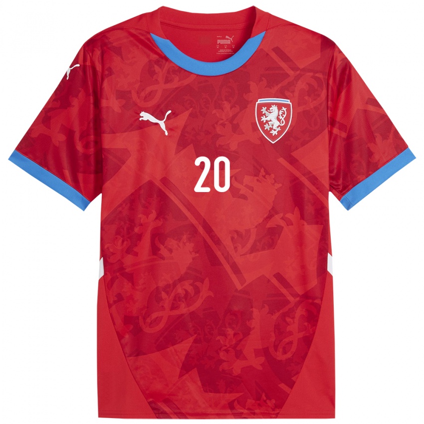 Kinder Tschechien Alena Pěčková #20 Rot Heimtrikot Trikot 24-26 T-Shirt Schweiz