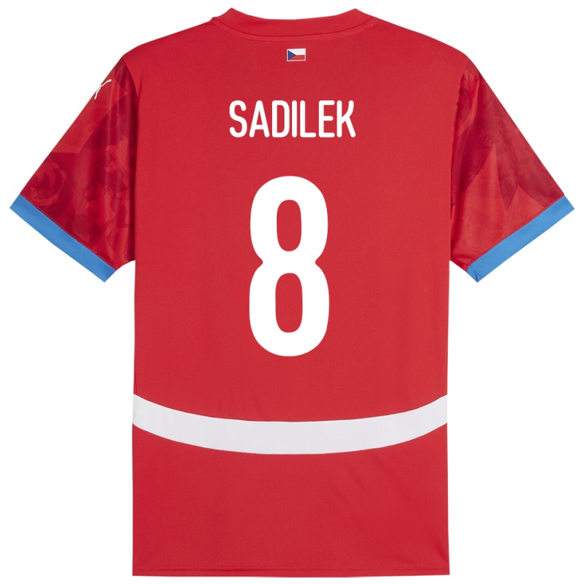 Kinder Tschechien Michal Sadílek #8 Rot Heimtrikot Trikot 24-26 T-Shirt Schweiz