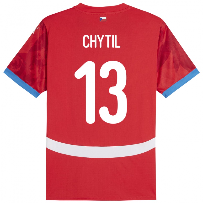 Kinder Tschechien Mojmir Chytil #13 Rot Heimtrikot Trikot 24-26 T-Shirt Schweiz