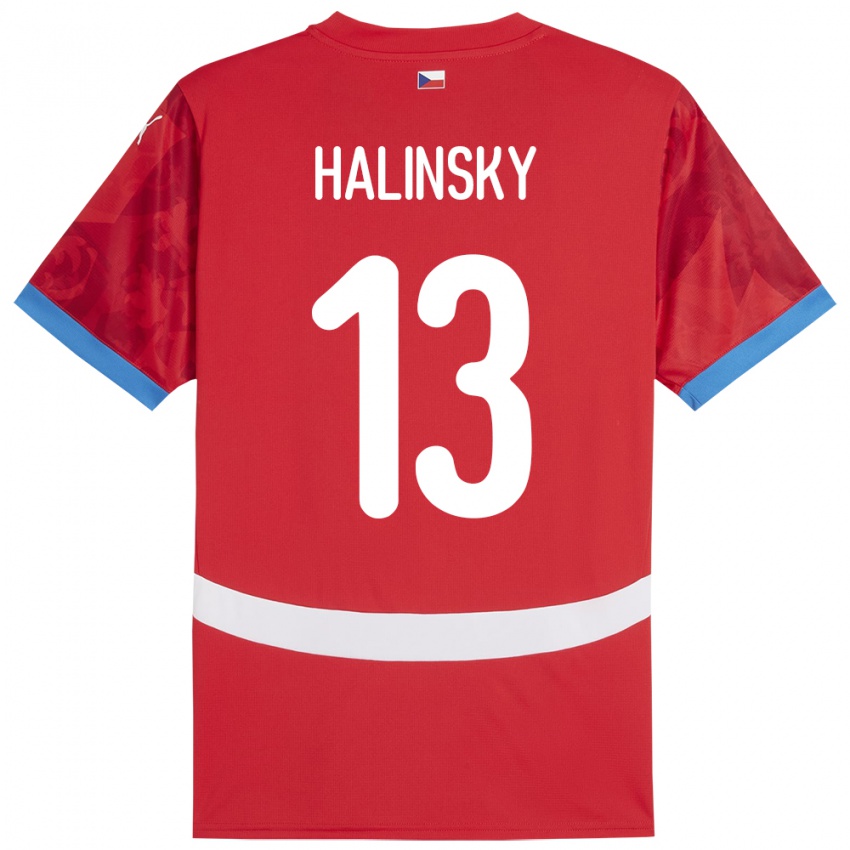 Kinder Tschechien Denis Halinsky #13 Rot Heimtrikot Trikot 24-26 T-Shirt Schweiz