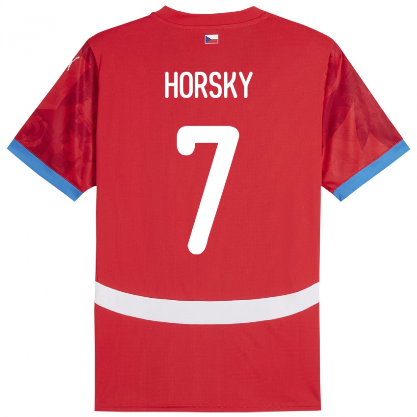 Kinder Tschechien Filip Horsky #7 Rot Heimtrikot Trikot 24-26 T-Shirt Schweiz