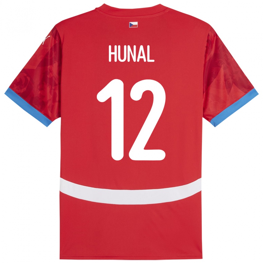 Kinder Tschechien Eric Hunal #12 Rot Heimtrikot Trikot 24-26 T-Shirt Schweiz