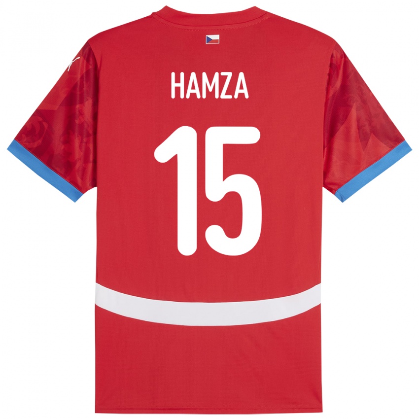 Kinder Tschechien Jiri Hamza #15 Rot Heimtrikot Trikot 24-26 T-Shirt Schweiz