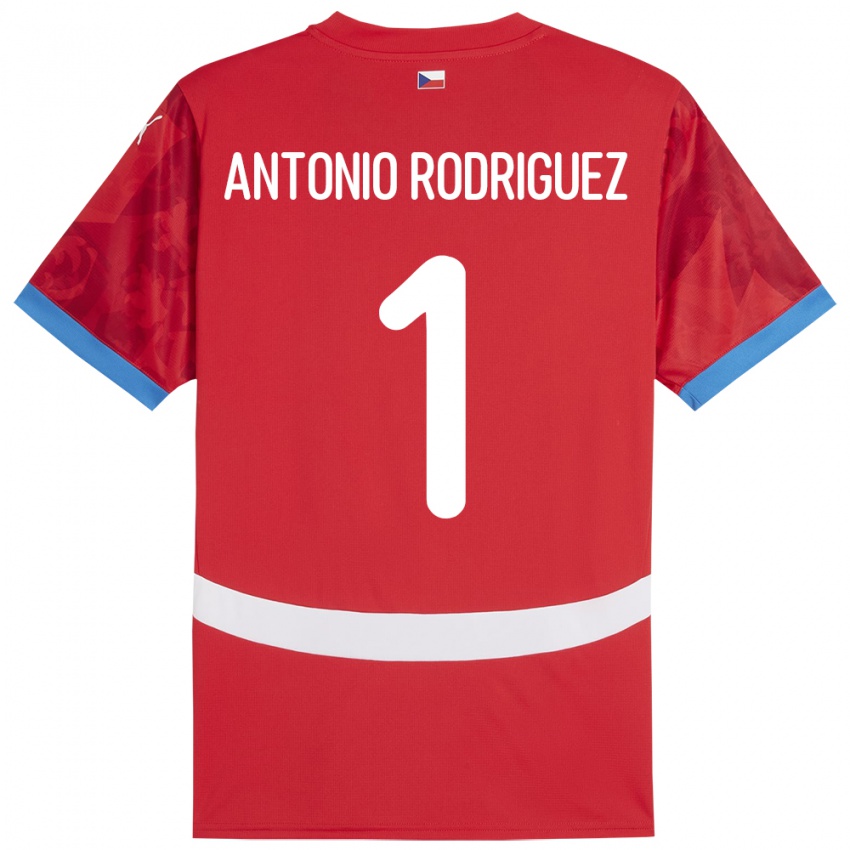 Kinder Tschechien Pedro Antonio Rodriguez #1 Rot Heimtrikot Trikot 24-26 T-Shirt Schweiz