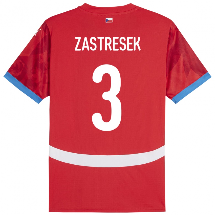 Kinder Tschechien Matous Zastresek #3 Rot Heimtrikot Trikot 24-26 T-Shirt Schweiz