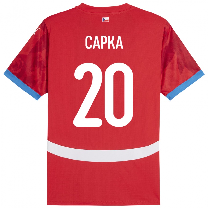 Kinder Tschechien Filip Capka #20 Rot Heimtrikot Trikot 24-26 T-Shirt Schweiz