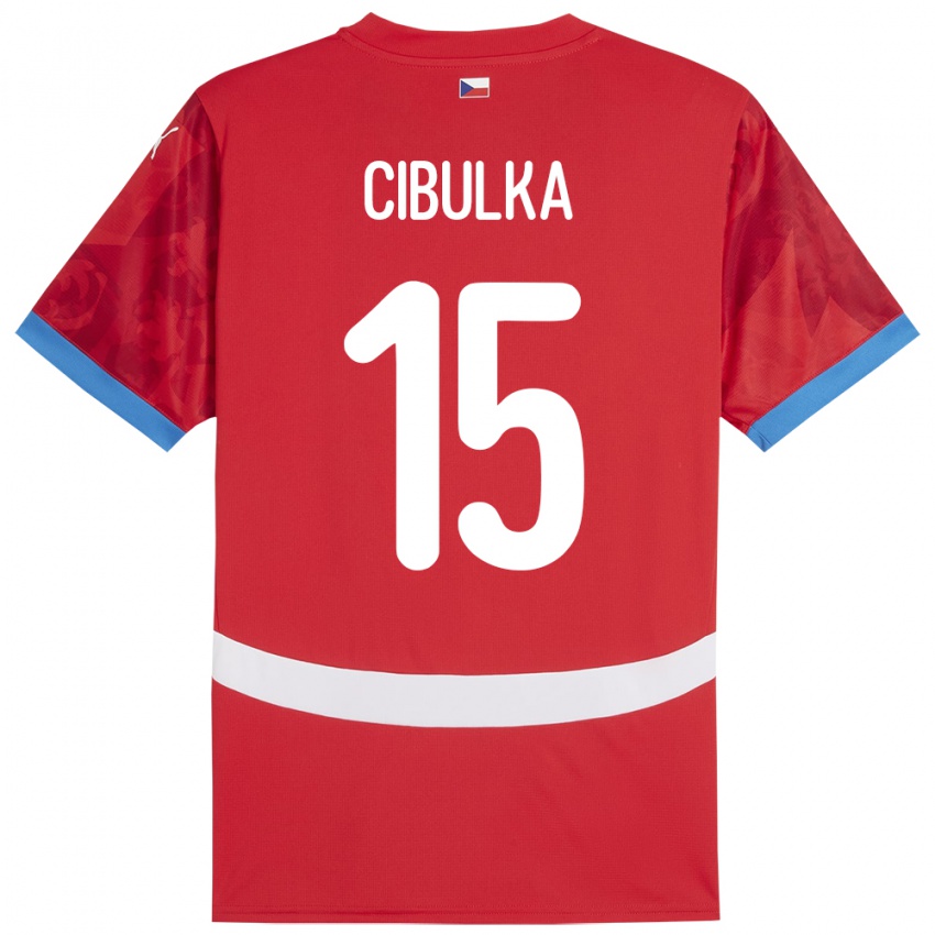 Kinder Tschechien Oskar Cibulka #15 Rot Heimtrikot Trikot 24-26 T-Shirt Schweiz