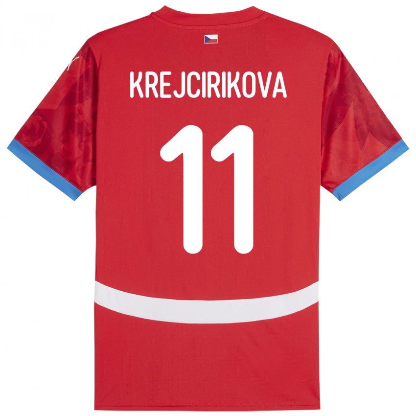 Kinder Tschechien Tereza Krejčiříková #11 Rot Heimtrikot Trikot 24-26 T-Shirt Schweiz