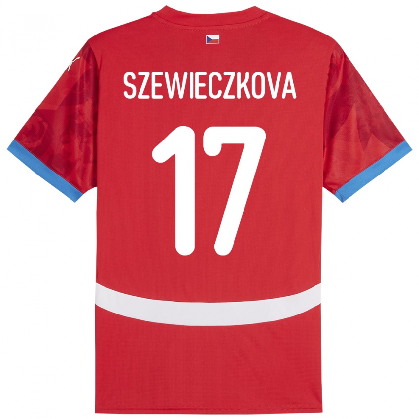 Kinder Tschechien Tereza Szewieczková #17 Rot Heimtrikot Trikot 24-26 T-Shirt Schweiz