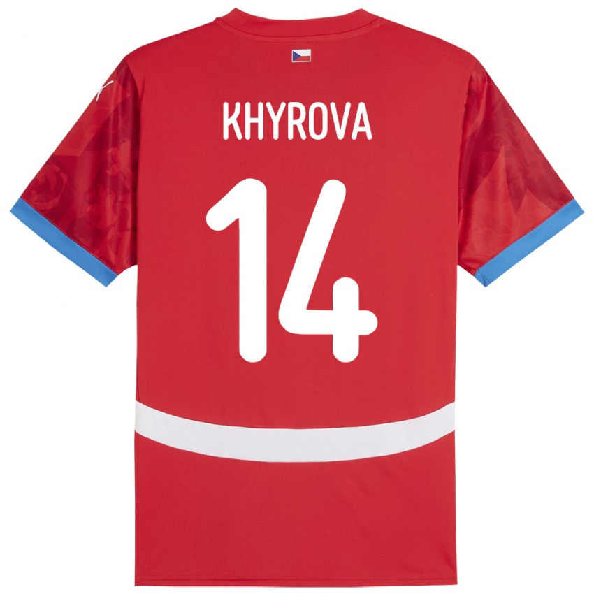 Kinder Tschechien Michaela Khýrová #14 Rot Heimtrikot Trikot 24-26 T-Shirt Schweiz