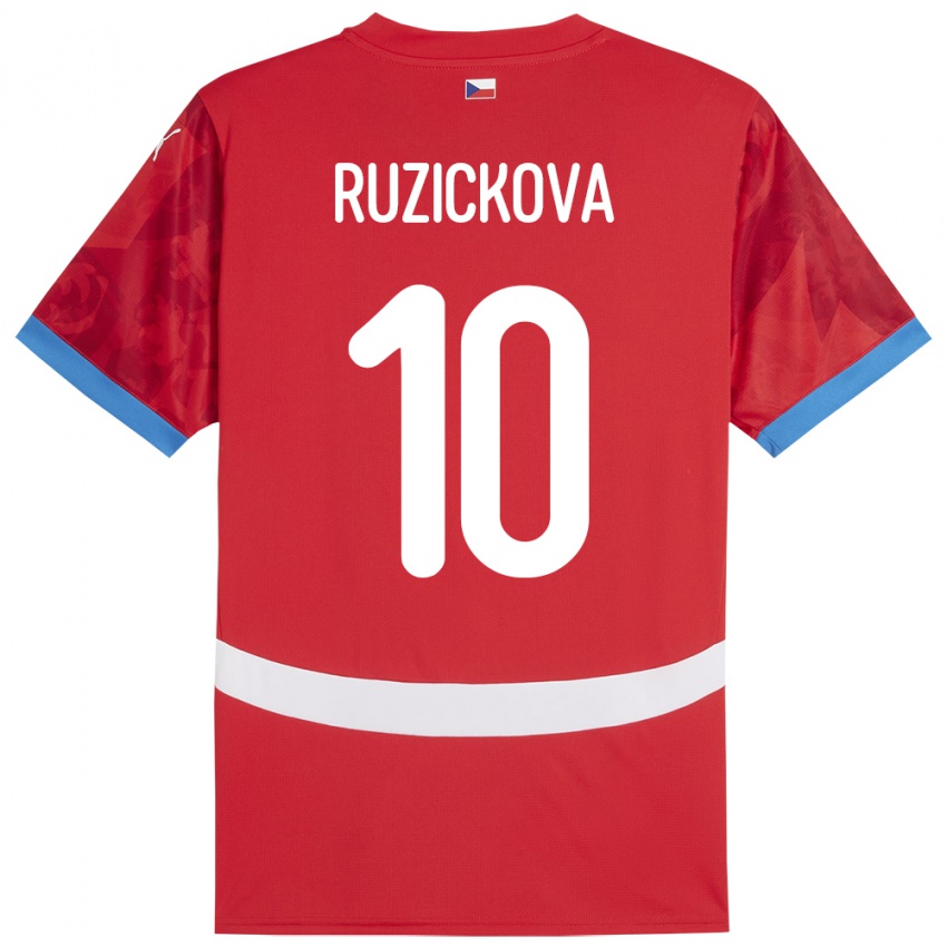 Kinder Tschechien Kristýna Růžičková #10 Rot Heimtrikot Trikot 24-26 T-Shirt Schweiz