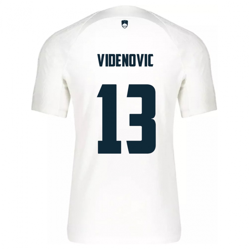 Kinder Slowenien Denis Videnovic #13 Weiß Heimtrikot Trikot 24-26 T-Shirt Schweiz