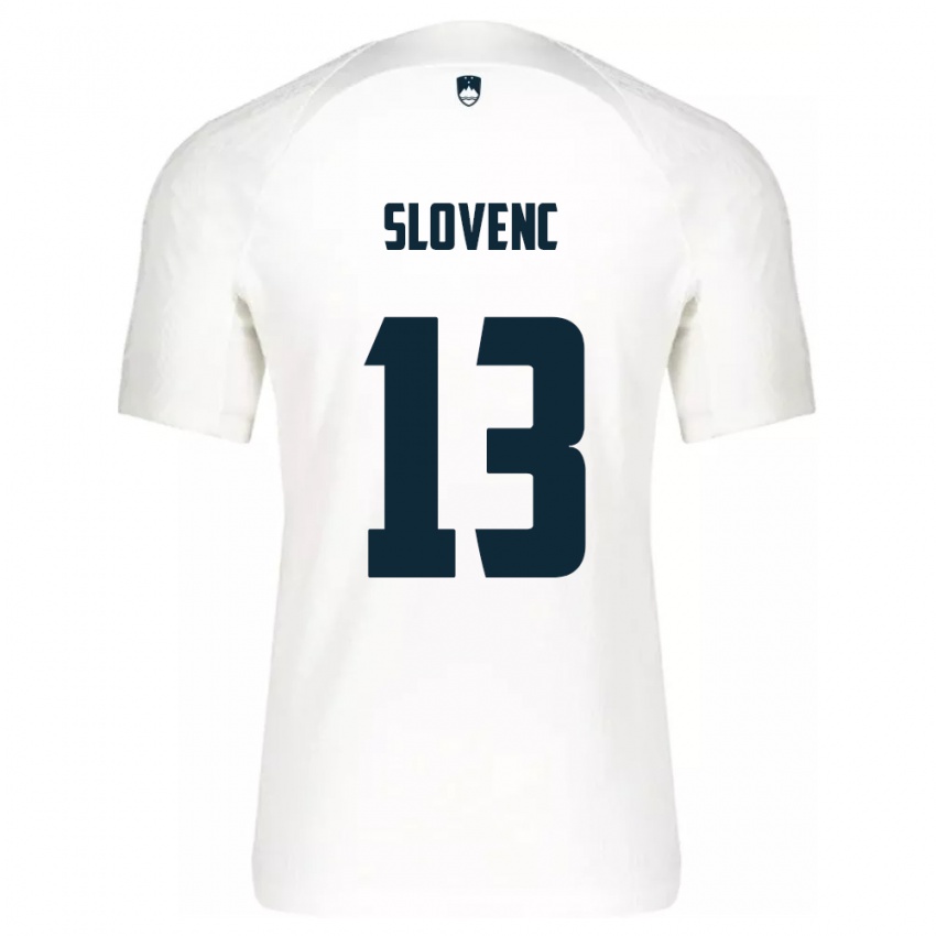 Kinder Slowenien Nejc Slovenc #13 Weiß Heimtrikot Trikot 24-26 T-Shirt Schweiz