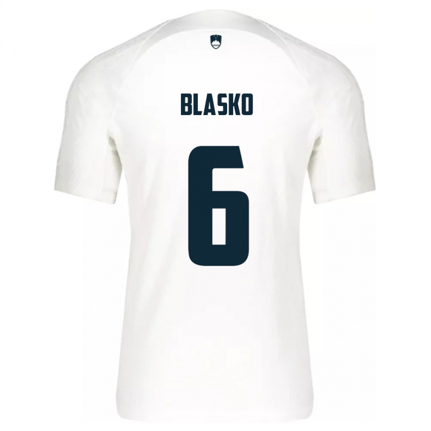 Kinder Slowenien Svit Blasko #6 Weiß Heimtrikot Trikot 24-26 T-Shirt Schweiz