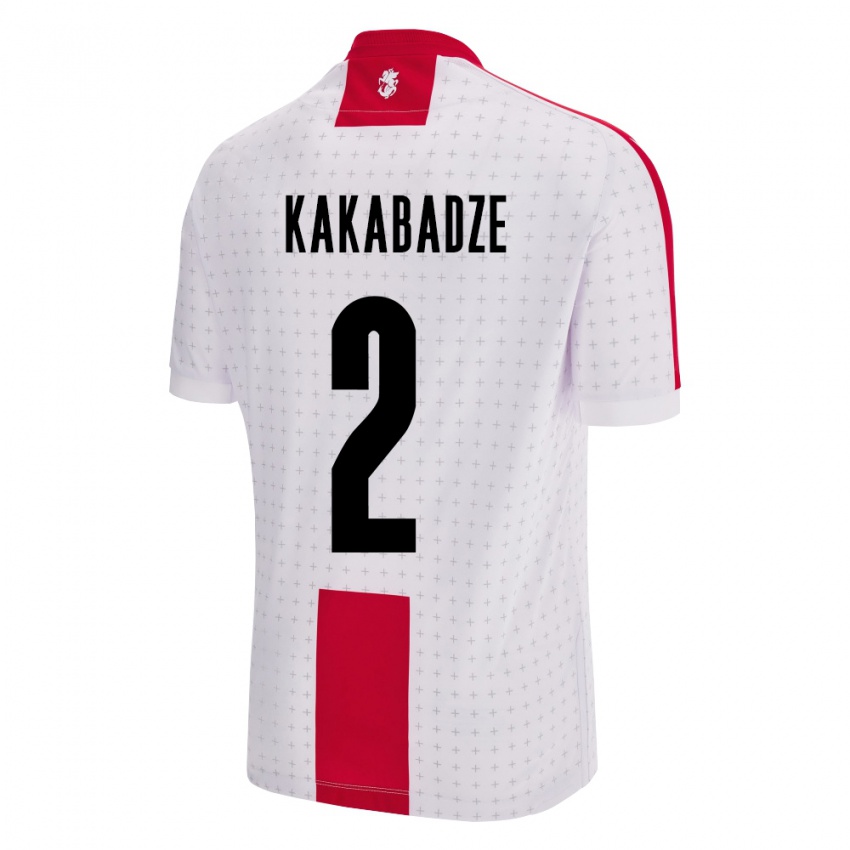 Kinder Georgien Otar Kakabadze #2 Weiß Heimtrikot Trikot 24-26 T-Shirt Schweiz