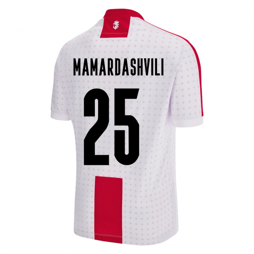 Kinder Georgien Giorgi Mamardashvili #25 Weiß Heimtrikot Trikot 24-26 T-Shirt Schweiz