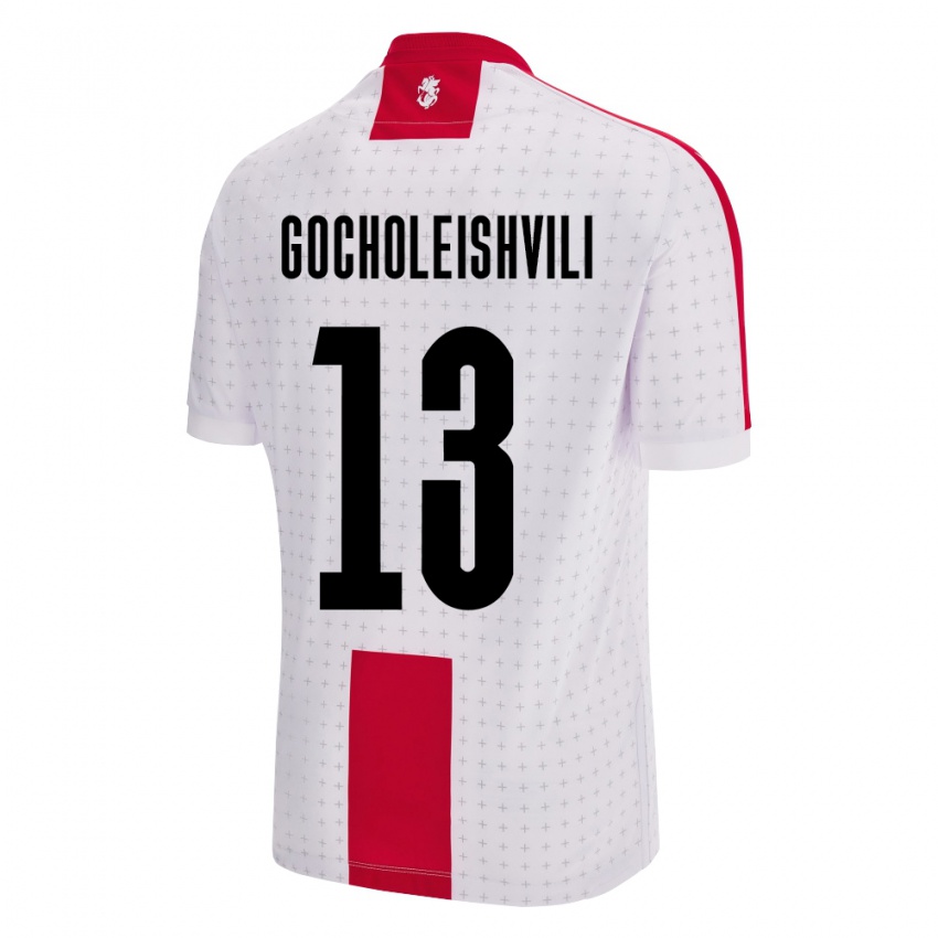 Kinder Georgien Giorgi Gocholeishvili #13 Weiß Heimtrikot Trikot 24-26 T-Shirt Schweiz