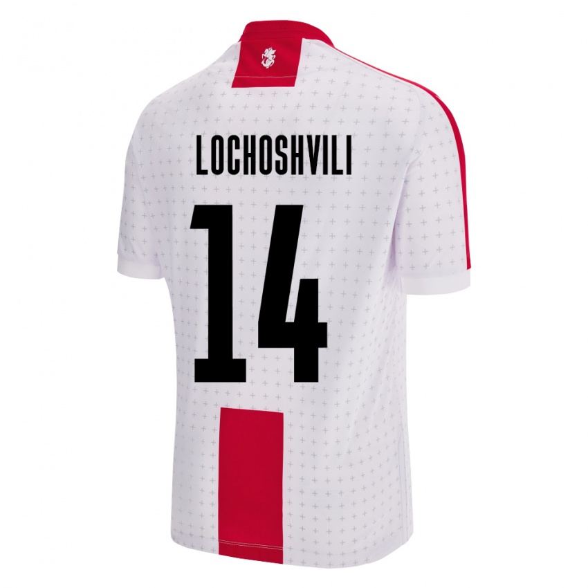 Kinder Georgien Luka Lochoshvili #14 Weiß Heimtrikot Trikot 24-26 T-Shirt Schweiz