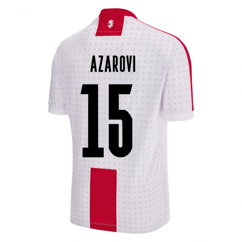 Kinder Georgien Irakli Azarovi #15 Weiß Heimtrikot Trikot 24-26 T-Shirt Schweiz