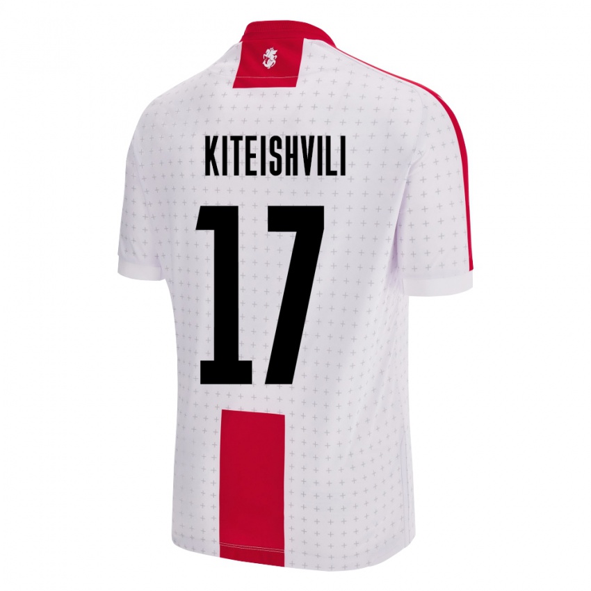 Kinder Georgien Otar Kiteishvili #17 Weiß Heimtrikot Trikot 24-26 T-Shirt Schweiz