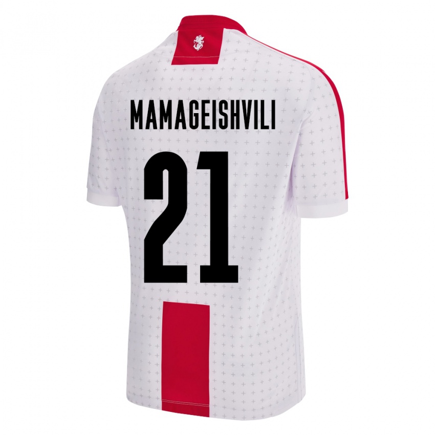 Kinder Georgien Otar Mamageishvili #21 Weiß Heimtrikot Trikot 24-26 T-Shirt Schweiz