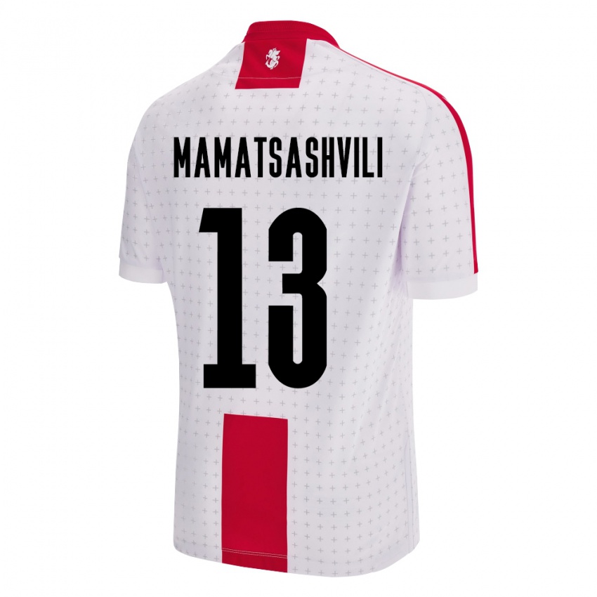 Kinder Georgien Saba Mamatsashvili #13 Weiß Heimtrikot Trikot 24-26 T-Shirt Schweiz