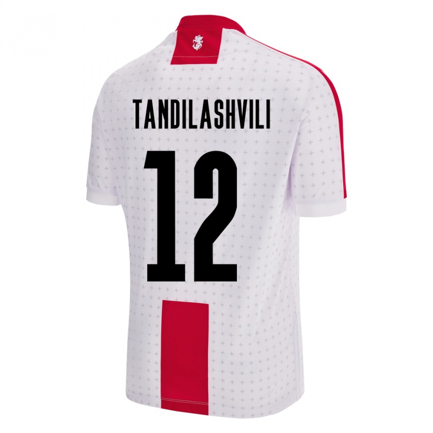 Kinder Georgien Levan Tandilashvili #12 Weiß Heimtrikot Trikot 24-26 T-Shirt Schweiz