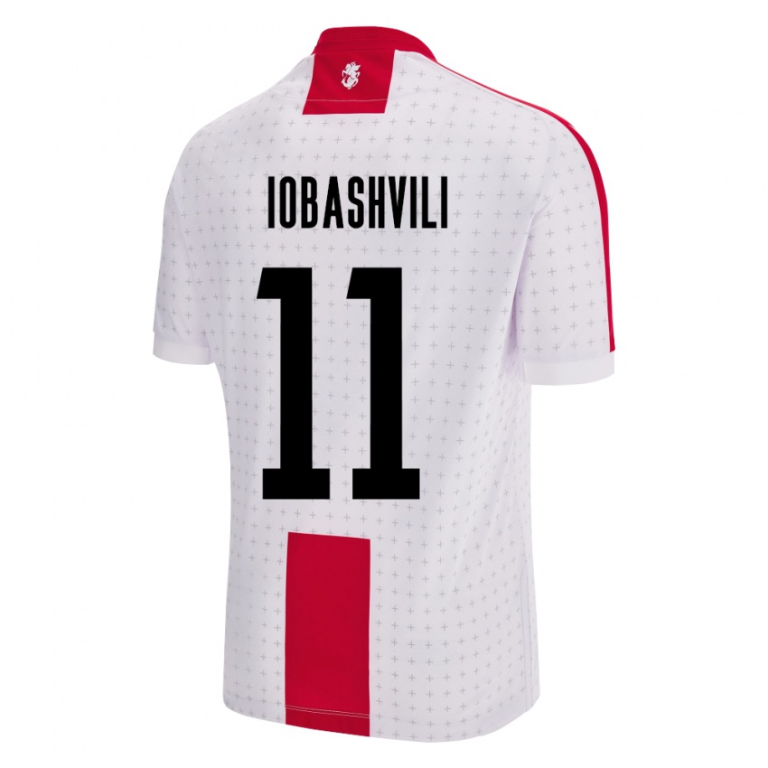 Kinder Georgien Jaduli Iobashvili #11 Weiß Heimtrikot Trikot 24-26 T-Shirt Schweiz