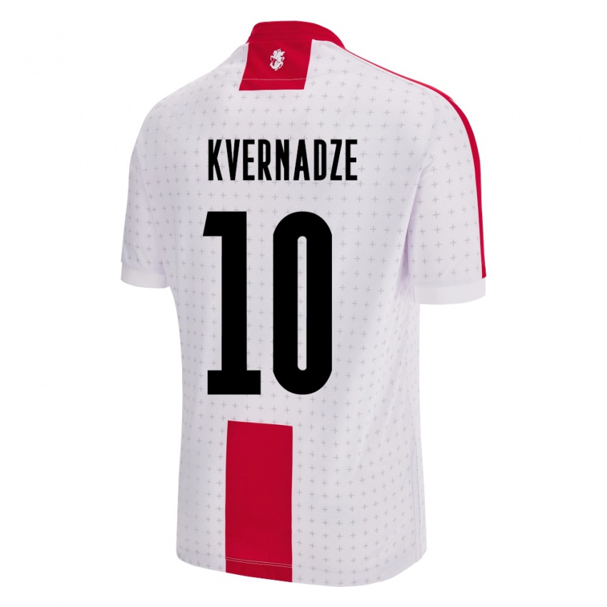 Kinder Georgien Giorgi Kvernadze #10 Weiß Heimtrikot Trikot 24-26 T-Shirt Schweiz