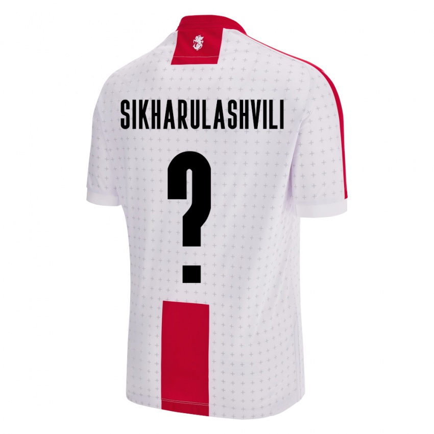 Kinder Georgien Nika Sikharulashvili #0 Weiß Heimtrikot Trikot 24-26 T-Shirt Schweiz