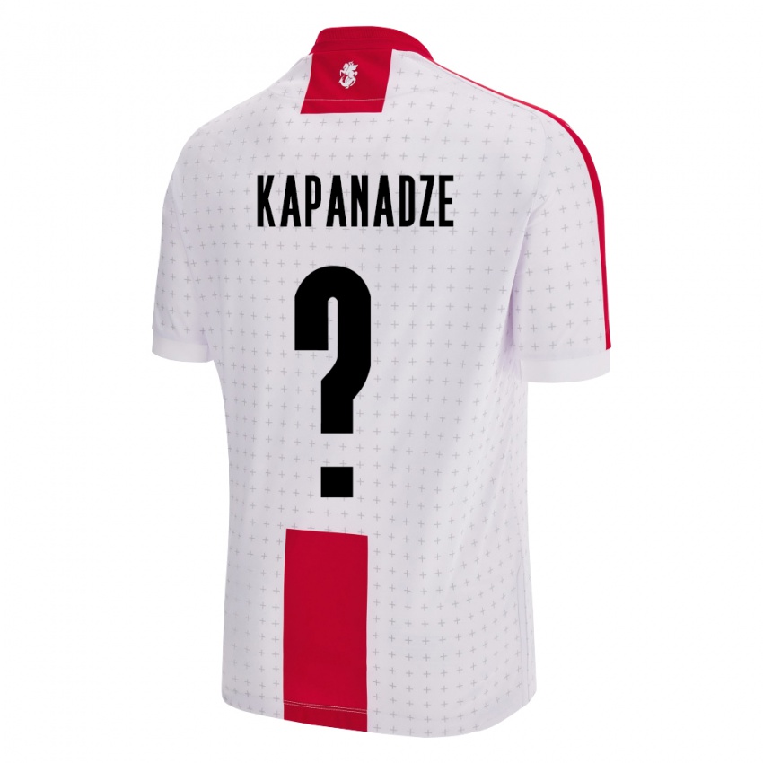 Kinder Georgien Avto Kapanadze #0 Weiß Heimtrikot Trikot 24-26 T-Shirt Schweiz