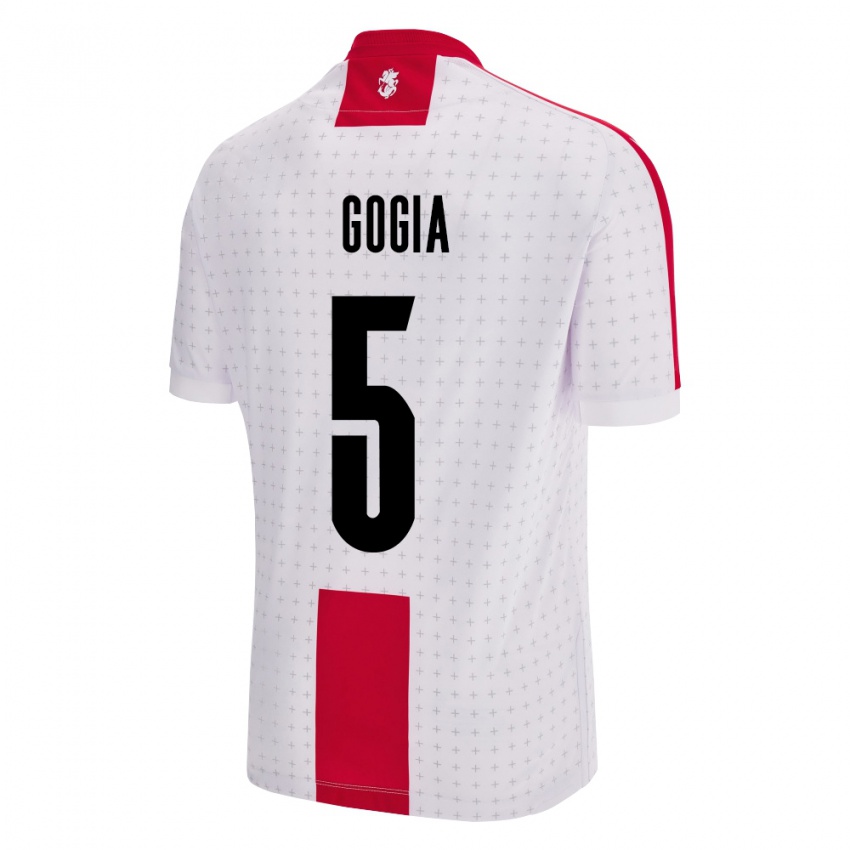 Kinder Georgien Gigi Gogia #5 Weiß Heimtrikot Trikot 24-26 T-Shirt Schweiz