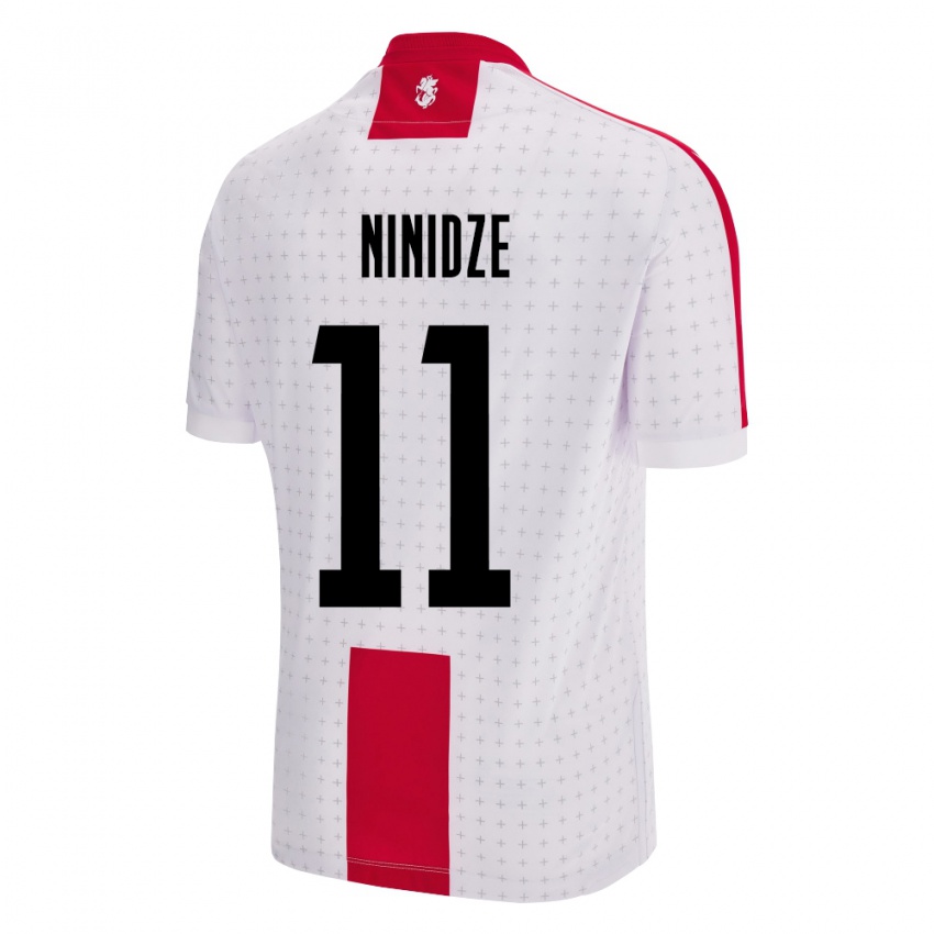 Kinder Georgien Nikoloz Ninidze #11 Weiß Heimtrikot Trikot 24-26 T-Shirt Schweiz