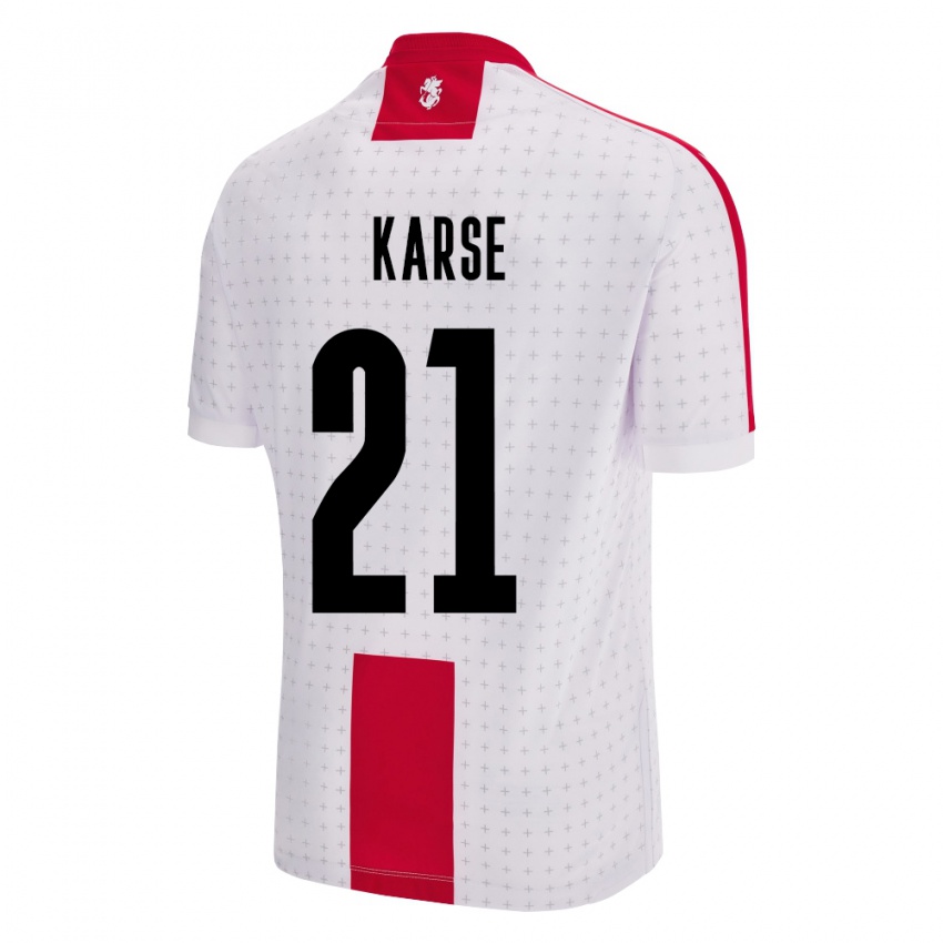 Kinder Georgien Karse #21 Weiß Heimtrikot Trikot 24-26 T-Shirt Schweiz