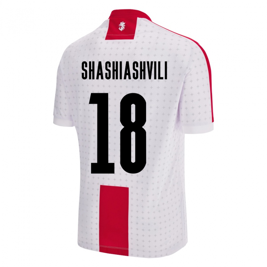 Kinder Georgien Luka Shashiashvili #18 Weiß Heimtrikot Trikot 24-26 T-Shirt Schweiz