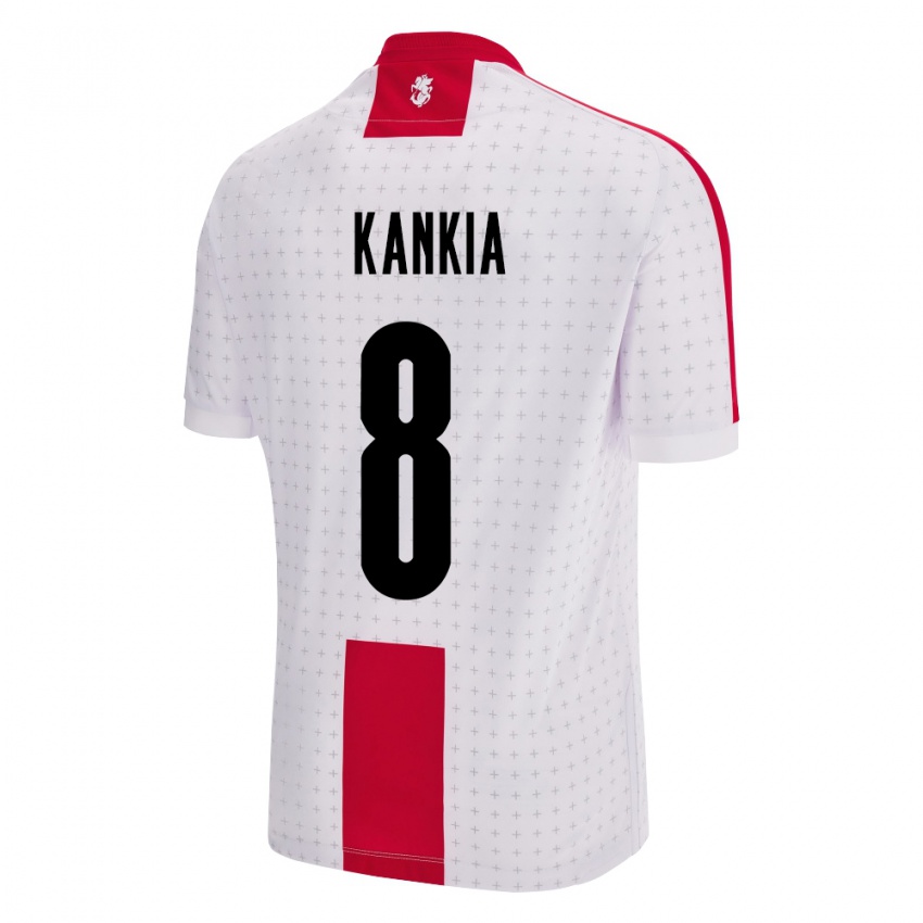 Kinder Georgien Lizzie Kankia #8 Weiß Heimtrikot Trikot 24-26 T-Shirt Schweiz