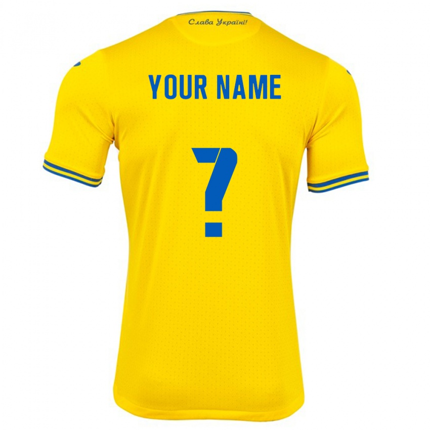 Kinder Ukraine Ihren Namen #0 Gelb Heimtrikot Trikot 24-26 T-Shirt Schweiz