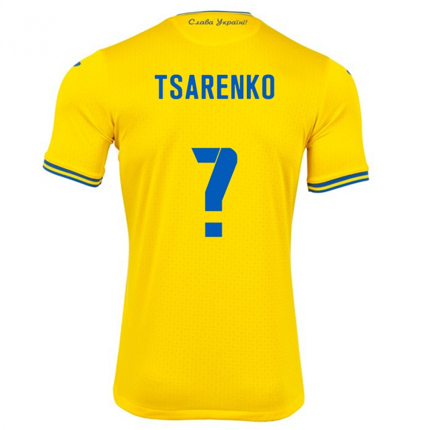 Kinder Ukraine Anton Tsarenko #0 Gelb Heimtrikot Trikot 24-26 T-Shirt Schweiz